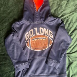 Kids Navy Blue 'Go Long' Hoodie